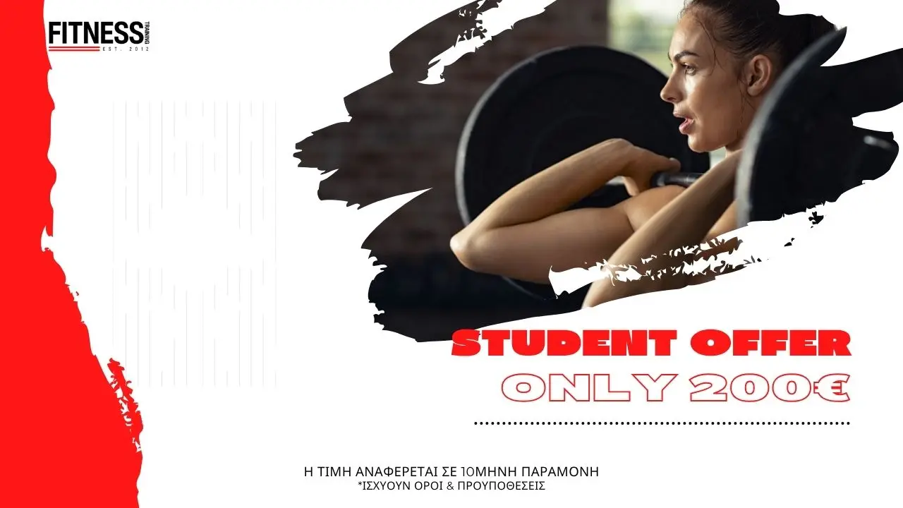 Αντίγραφο του Red Abstract Fitness & Gym Facebook Cover student offer gym